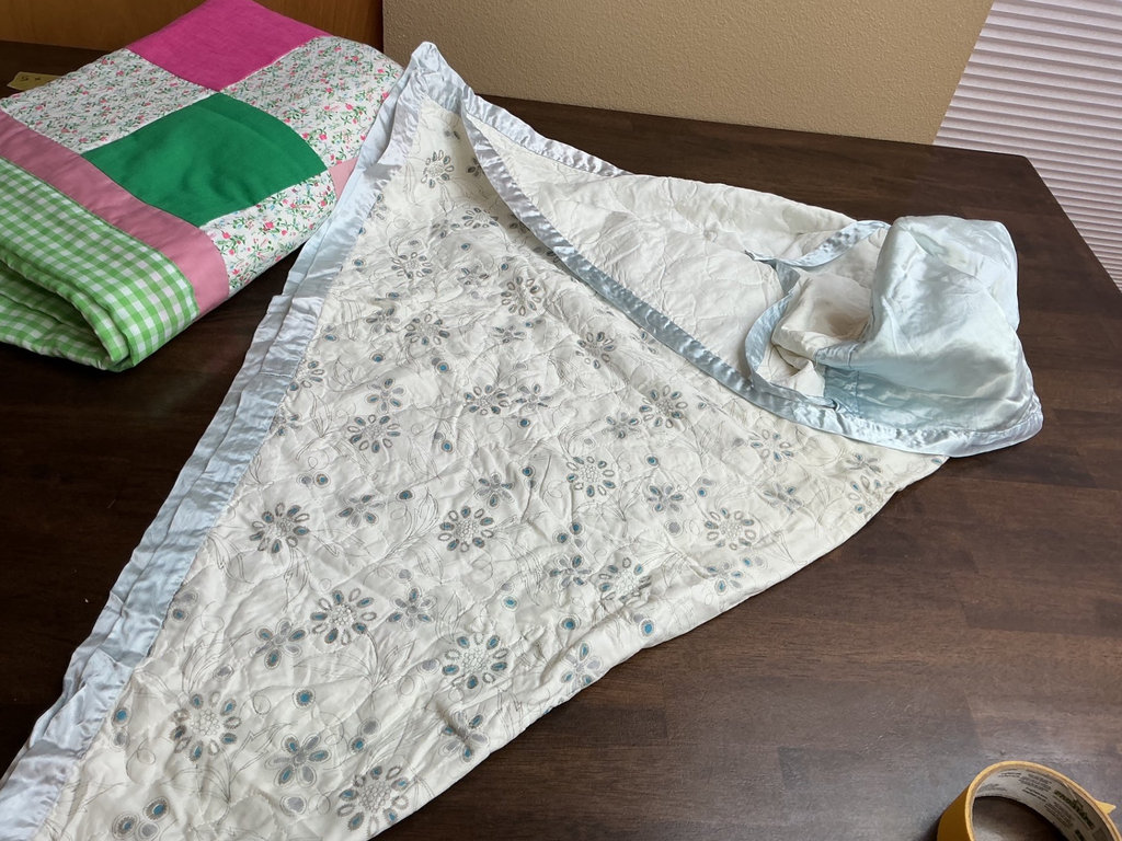 Vintage Baby Quilt, and cape with hood. - image 3 of 4