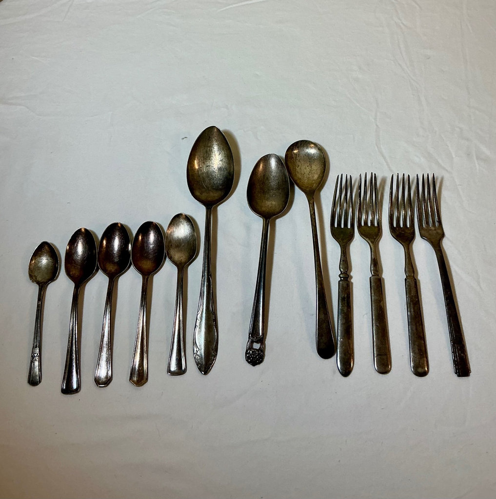  Silverplate Tea Service with Flatware and Serving Pieces - image 10 of 15