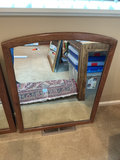 Two Vintage Wood Framed Wall Mirrors - thumbnail 2 of 4