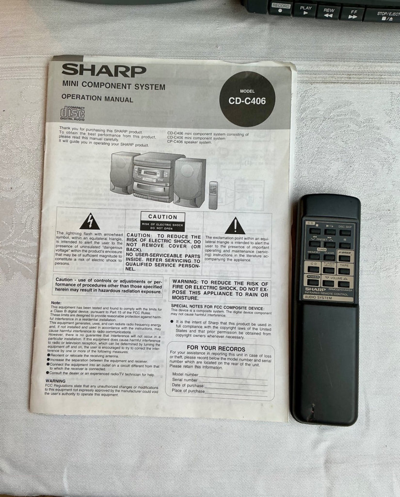 Sharp mini component stereo system and mixed media - image 2 of 8