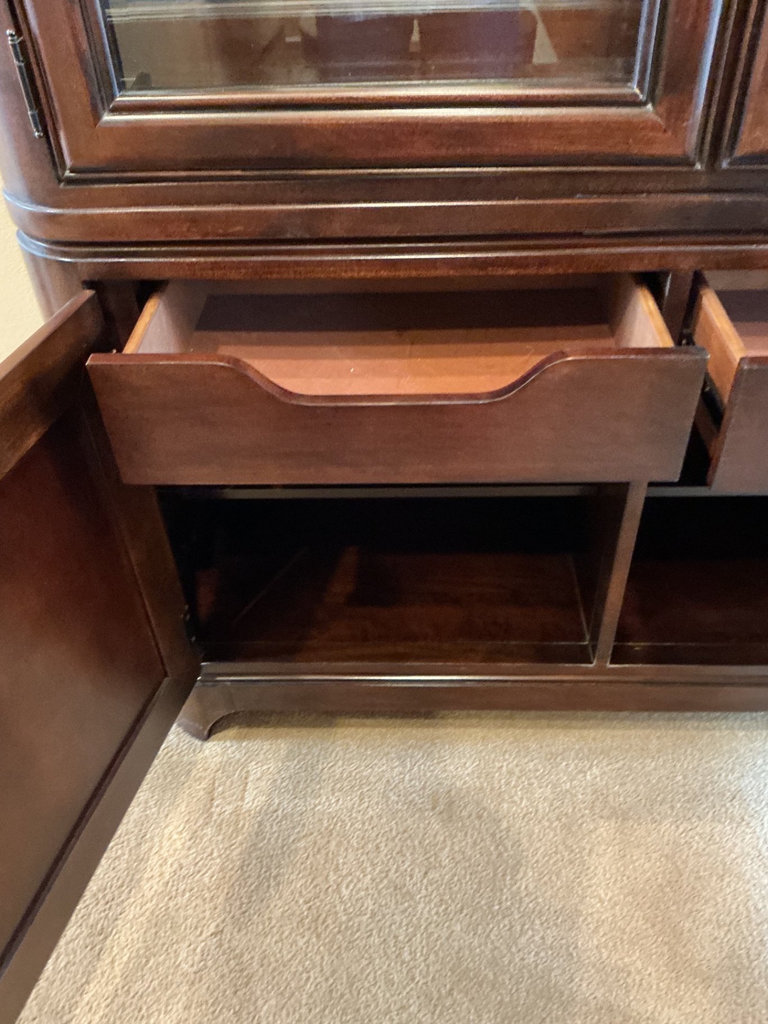 Dark Wood Lighted China Cabinet - image 4 of 8