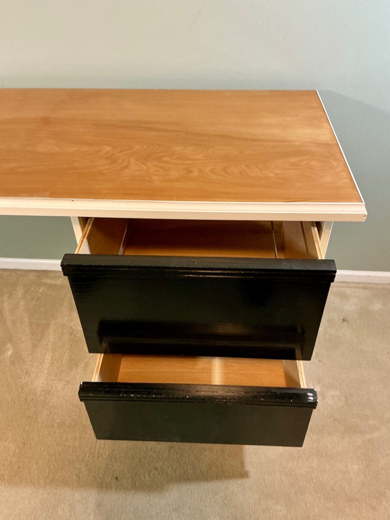 Wood-top Desk with Lamp - image 3 of 6