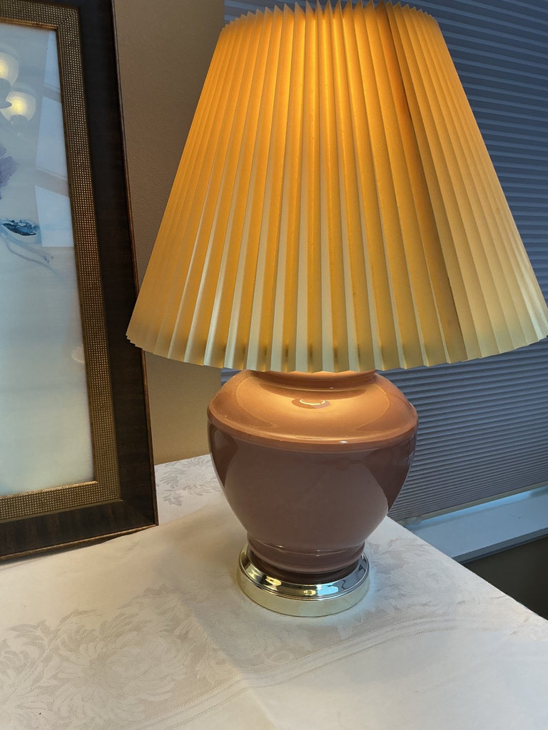 Two ceramic base lamps & Matching Framed Print - image 2 of 5