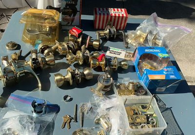 Brass Door Knobs, Locks, Etc. - Image 1 of 7