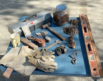 Vintage Nails, Tools, Castors, And More - Image 1 of 6