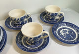 Blue and White China Dinnerware Set with Cups, Plates, and Tins - thumbnail 3 of 9