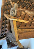 Carved wooden miniature temple with two animal figurines - thumbnail 9 of 10