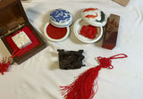 Blue-and-white crane vase with assorted Asian ceramics and decorative items - thumbnail 10 of 15