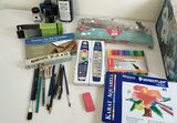 Art supplies collection with coloring books and drawing tools - thumbnail 3 of 9