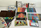 Art supplies collection with coloring books and drawing tools - thumbnail 2 of 9