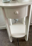 White round end table with vintage fan and assorted decorative items - thumbnail 3 of 6