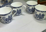 Blue and White China Dinnerware Set with Cups, Plates, and Tins - thumbnail 2 of 9