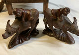 Carved wooden miniature temple with two animal figurines - thumbnail 10 of 10