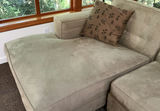 Ultra-suede Beige Sectional - thumbnail 4 of 5
