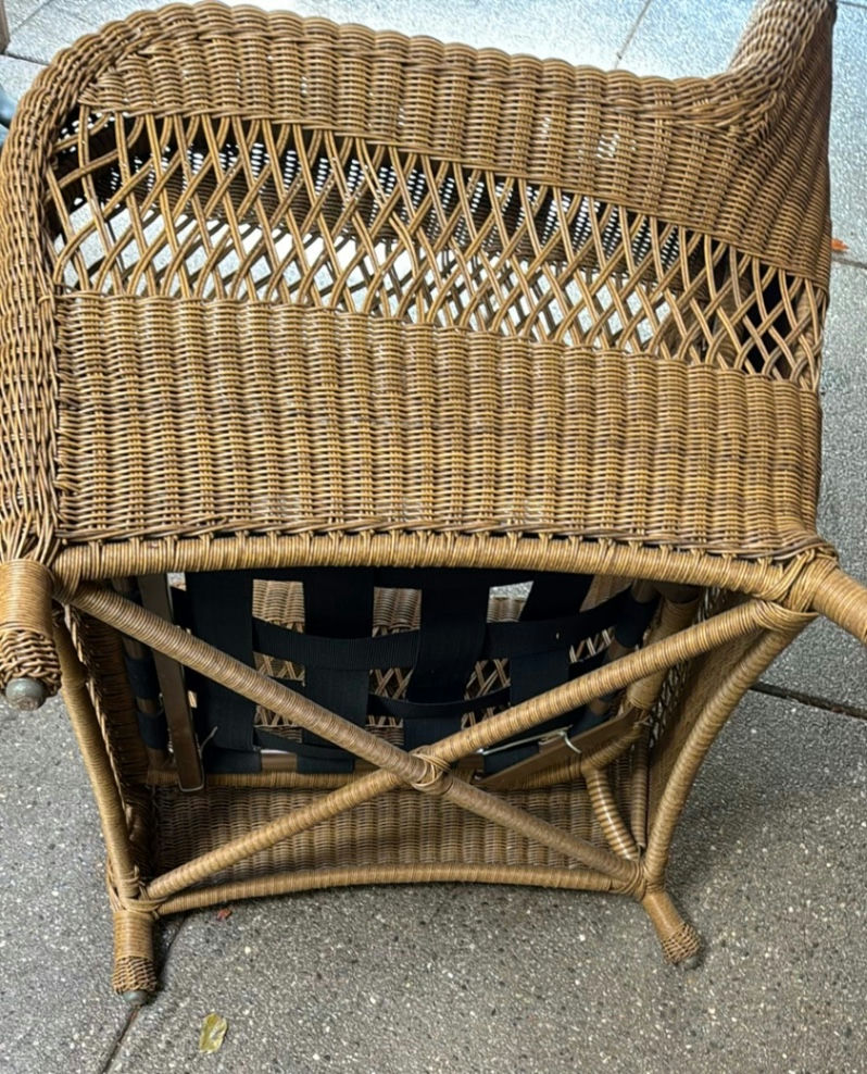 Pair of Wicker Composite Outdoor Chairs - image 4 of 7
