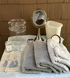 Monogrammed Beige Towels and Bathroom Accessories - thumbnail 1 of 6