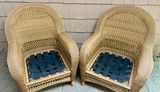 Pair of Wicker Composite Outdoor Chairs - thumbnail 2 of 7