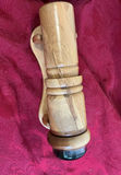Faux Antique book Box, framed photos, cufflinks, wristwatch, and carved wooden object - thumbnail 9 of 9