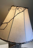 Vintage Bamboo Umbrella stand & umbrellas, wood trunk base lamp - thumbnail 3 of 8