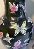 Two Tall Hand Painted Ceramic Asian Vases - thumbnail 2 of 7