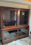 Large Rosewood, Indonesian, Sliding Glass Front Display Cabinet - thumbnail 1 of 6