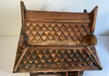 Carved wooden miniature temple with two animal figurines - thumbnail 3 of 10