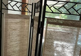 Bamboo And Fabric Vintage room Divider - thumbnail 4 of 4