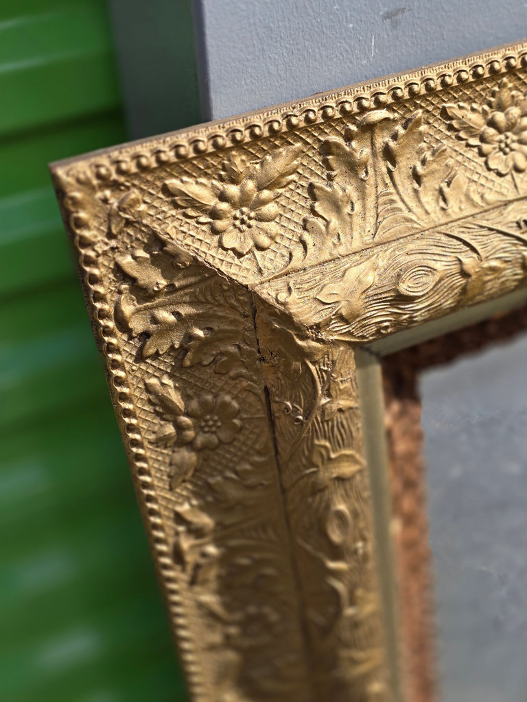 Ornate gold-framed mirror - image 3 of 13