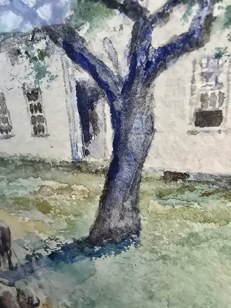 Framed, signed 1903 watercolor landscape - image 4 of 10