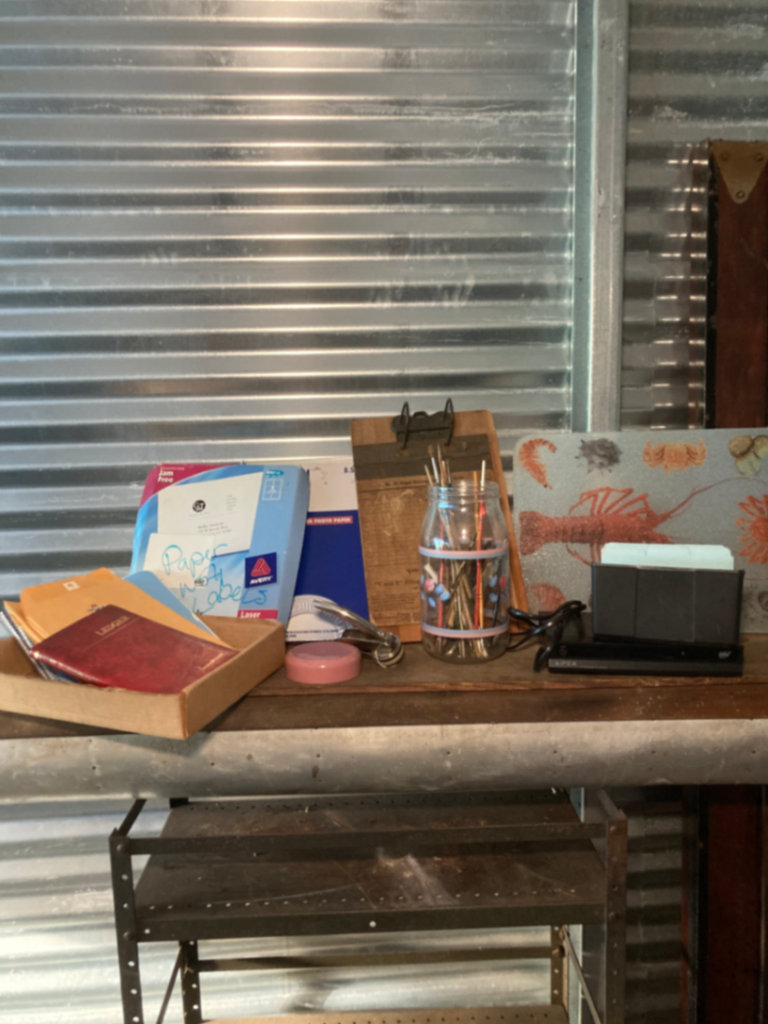 Assorted office supplies and a digital TV converter - image 3 of 8
