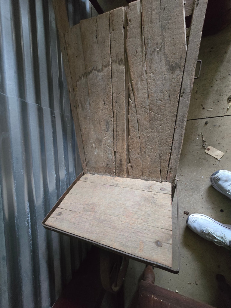 Antique wooden wheel barrow - image 4 of 14
