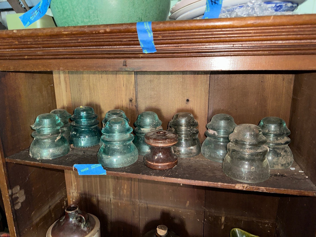 Assorted antique glass insulators - image 1 of 6