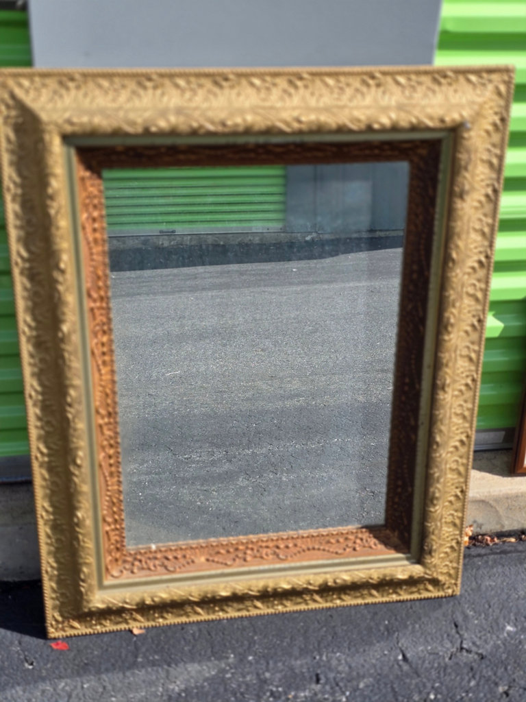 Ornate gold-framed mirror - image 2 of 13