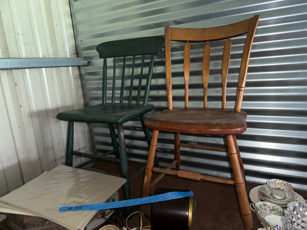 Green and Brown Wooden Chairs - image 2 of 5