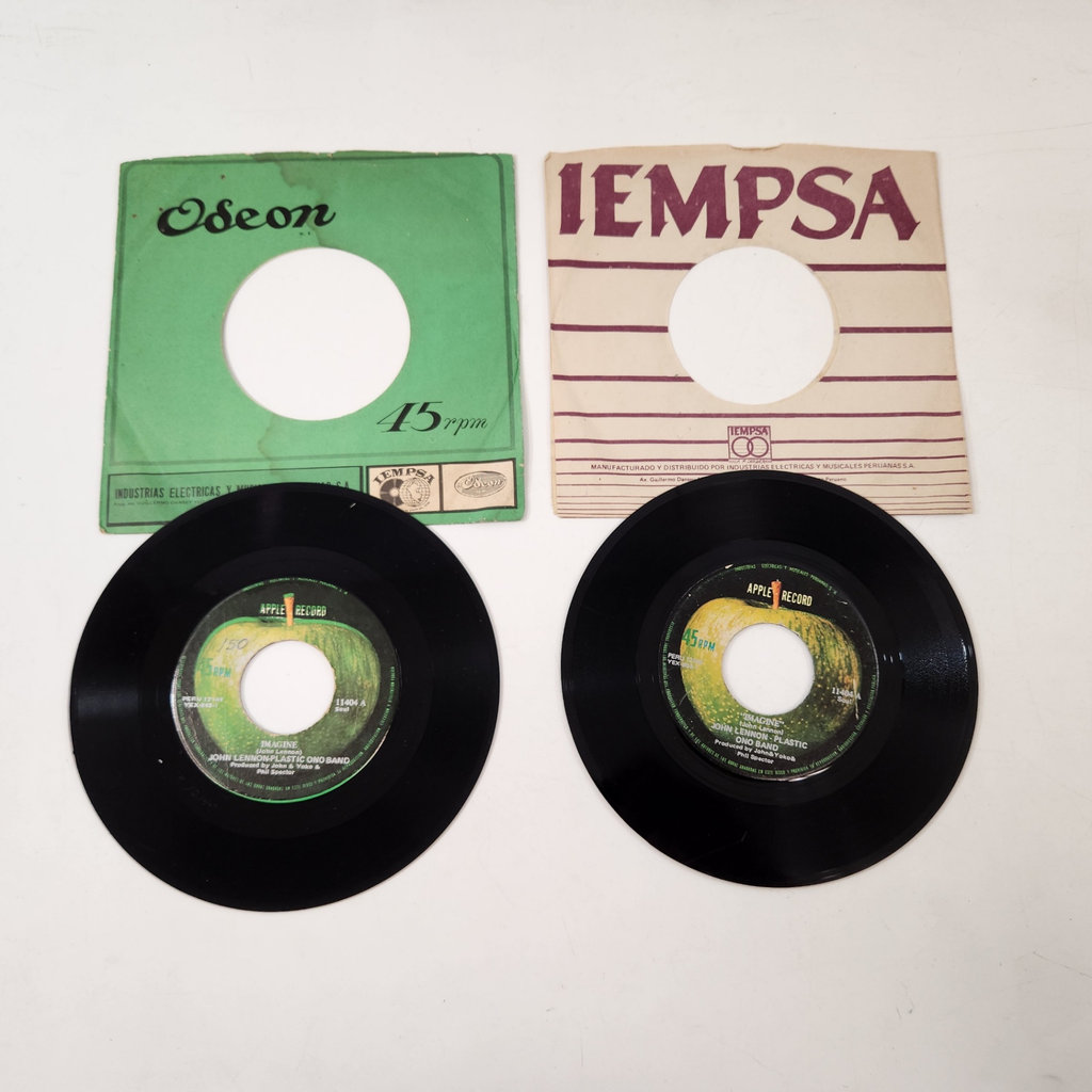 John Lennon Imagine/It's So Hard 7" Records Peru Pressing - image 1 of 5