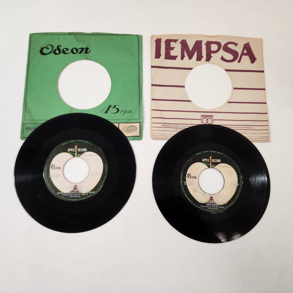 John Lennon Imagine/It's So Hard 7" Records Peru Pressing - image 4 of 5