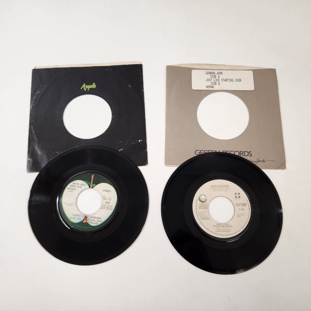 John Lennon Yoko Ono 7" Records x2 - image 1 of 6