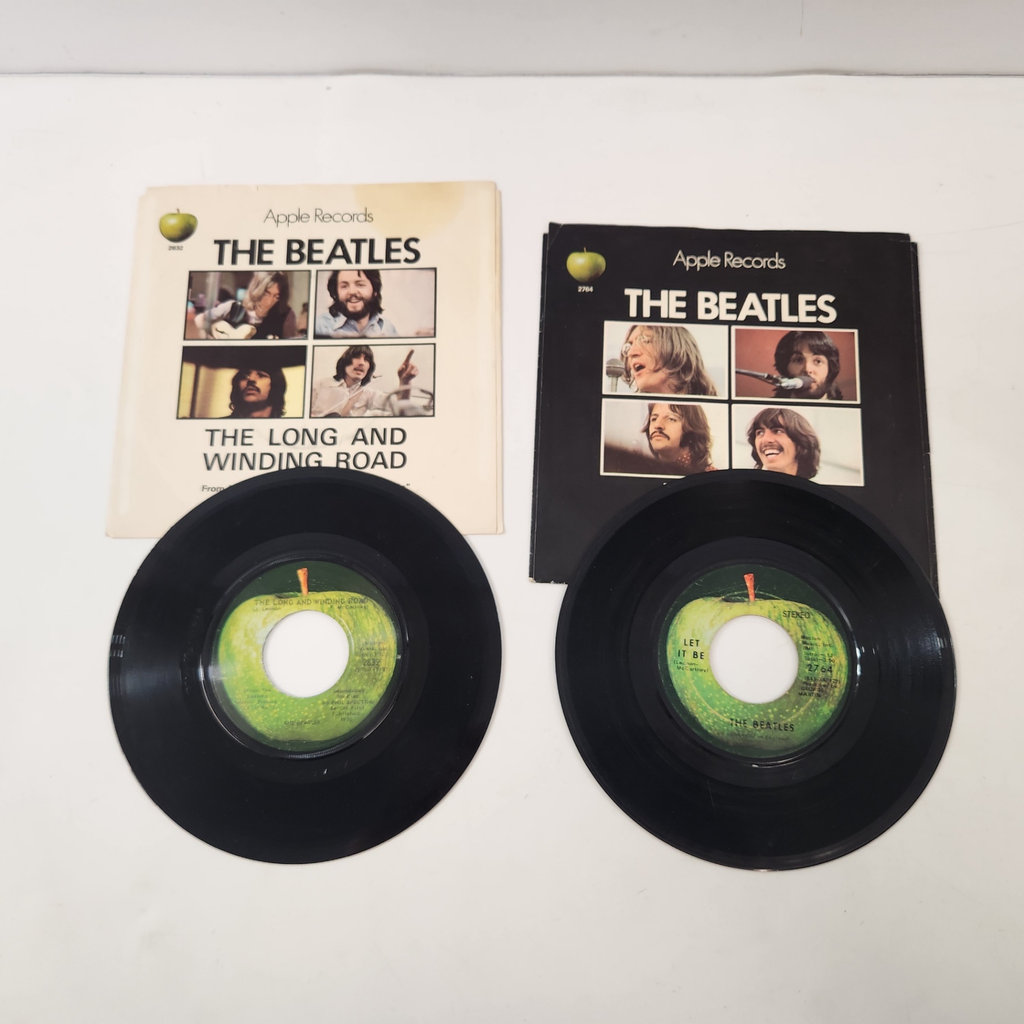 Beatles Let It Be Long Winding Road 7"  x2 - image 1 of 5
