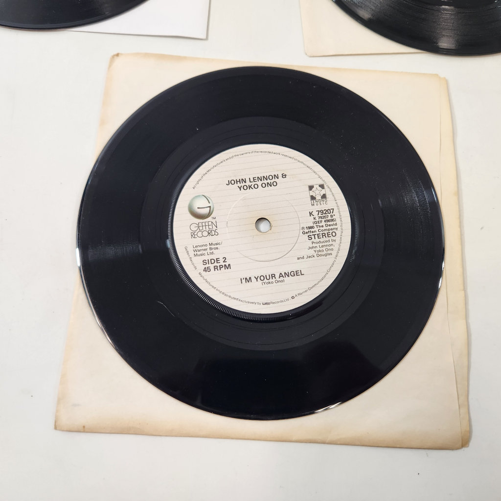 John Lennon Yoko Ono 7" Records x3 - image 3 of 6