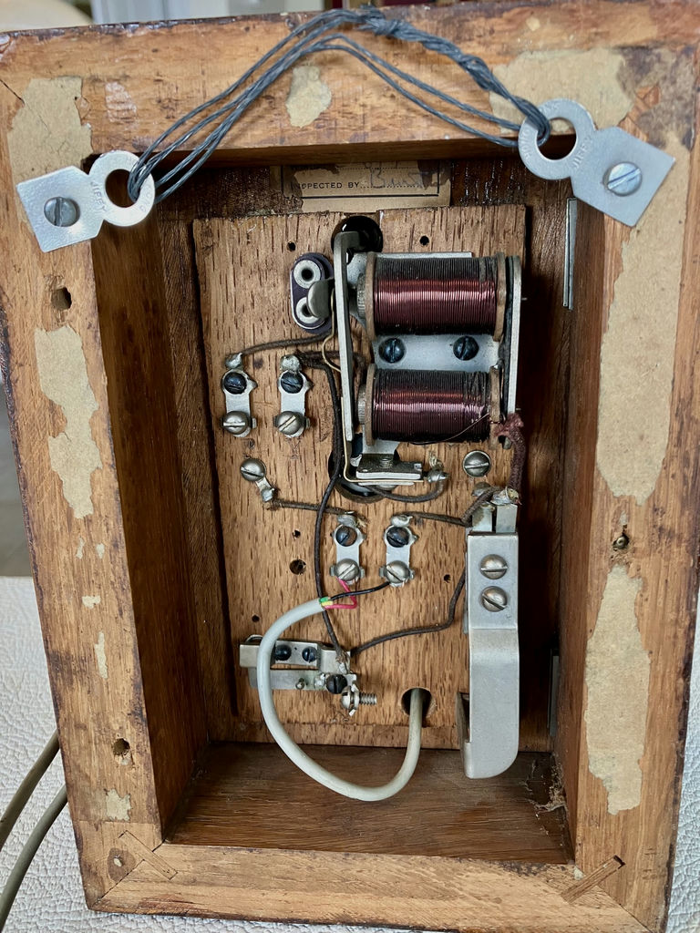 Antique Wooden Wall Telephone with External Earpiece - image 2 of 3