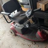 Red REVO Mobility Scooter with Front Basket - thumbnail 1 of 4