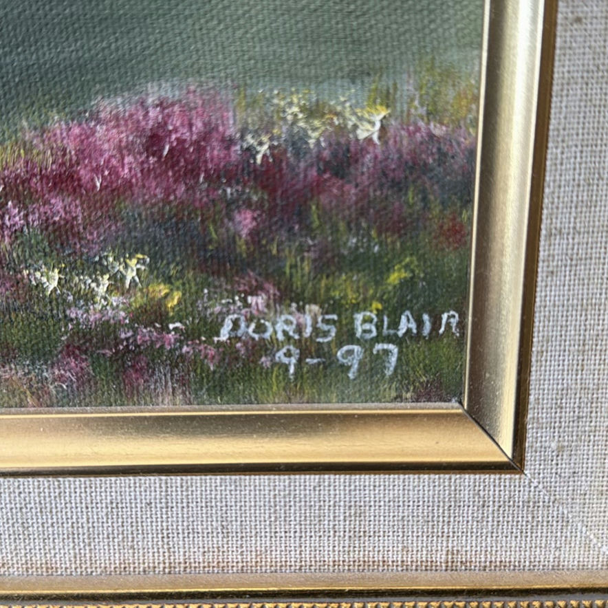 Framed Landscape and Floral Paintings with Canvas Back - image 4 of 5