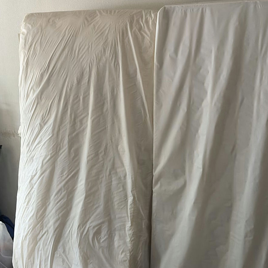 Twin boxspring and Mattresse with Bed Frame Rails - image 2 of 5