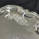 Ornate Silver-Tone Serving Tray with Handles - thumbnail 5 of 6