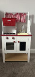 Children’s Wooden Play Kitchen Set with Toy Shopping Basket - thumbnail 1 of 4