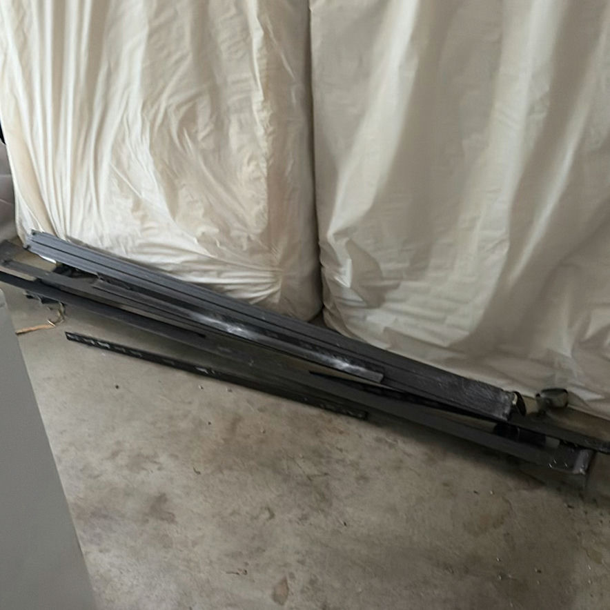 Twin boxspring and Mattresse with Bed Frame Rails - image 5 of 5