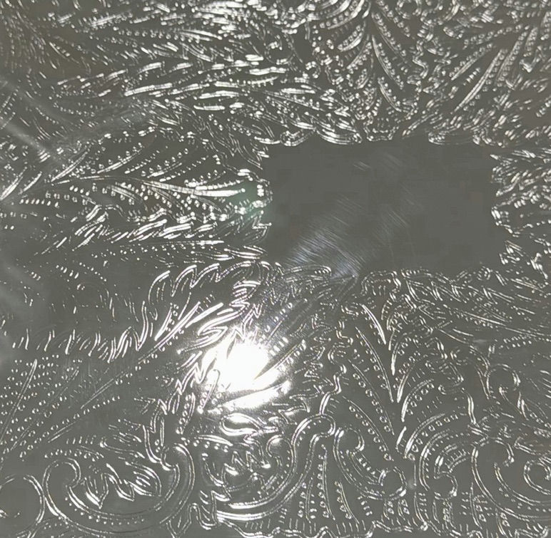Ornate Silver-Tone Serving Tray with Handles - image 2 of 6