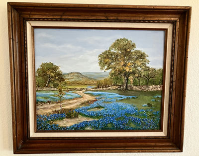 Framed Landscape Painting on Canvas Board - Image 1 of 2