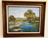 Framed Landscape Painting on Canvas Board - thumbnail 1 of 2