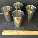 Blue and White Ceramic Plates with Four Metal Tumblers - thumbnail 5 of 5
